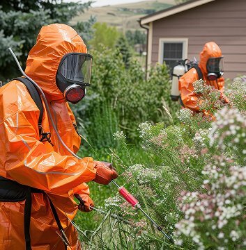 Pest control - garden spraying